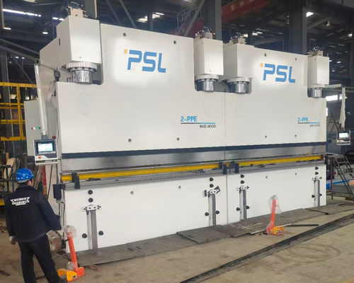 40 Foot CNC Hydraulic Press Brake Manufacturers Power Light Poles Fabricating Tandem
